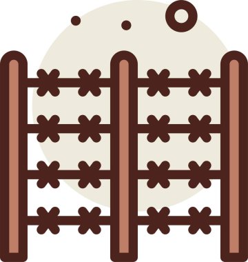 Çit. Web simgesi basit illüstrasyon