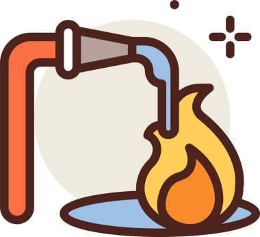 Yangın. Web simgesi basit illüstrasyon