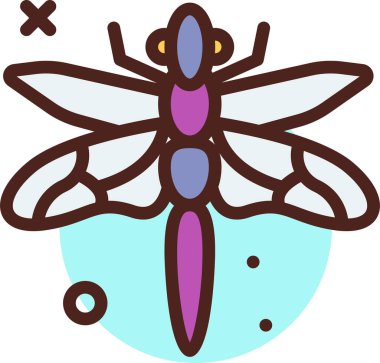 Şirin bir karikatür sivrisineğinin vektör çizimi