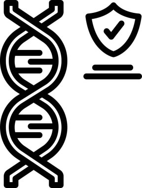Biyoloji ve kimya simgesi, vektör illüstrasyonu beyaz arkaplanda izole edildi  