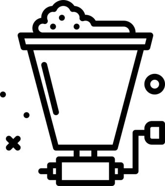 Kahve. Web simgesi basit illüstrasyon