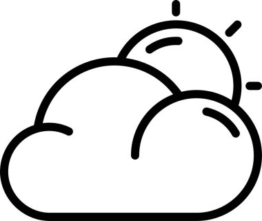 Bulut. Web simgesi basit illüstrasyon