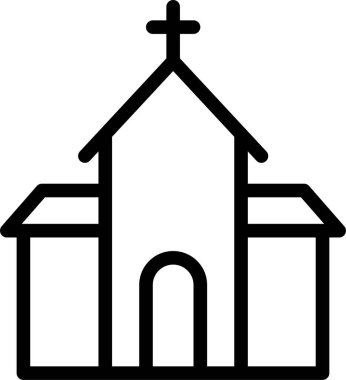 Kilise simgesi, vektör illüstrasyonu