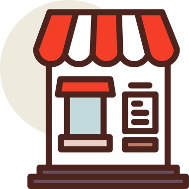 dükkan oluşturma vektör simgesi