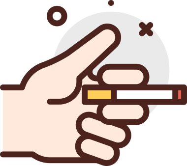 Bir tırnak simgesini tutan el