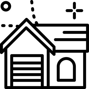 Ev. Web simgesi basit illüstrasyon