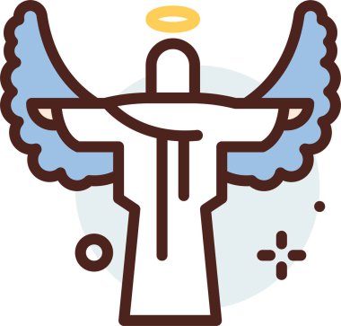 Hristiyan web simgesi, basit vektör illüstrasyonu  