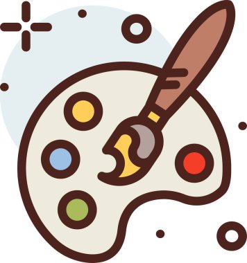 Paletli bir fırça çizimi