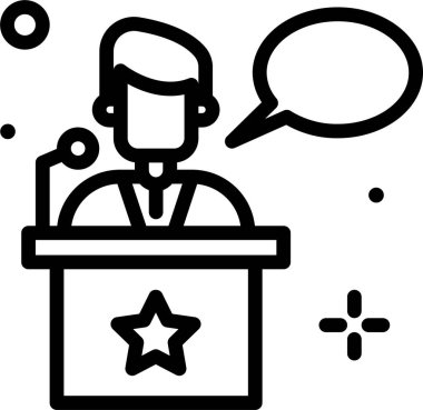 politika web simgesi, basit vektör illüstrasyonu 