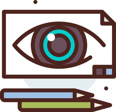 Göz. Web simgesi basit illüstrasyon