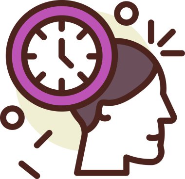 Saat. Web simgesi basit illüstrasyon