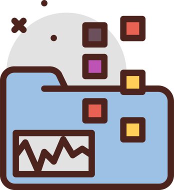 beyaz arkaplanda izole edilmiş dizin ve istatistik simgesi, vektör illüstrasyonu  