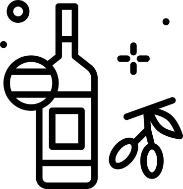 Şarap şişesi. Basit tasarım