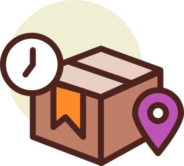 Teslimat. Web simgesi basit illüstrasyon