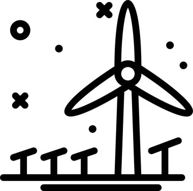 Yel değirmeni Web simgesi basit tasarım