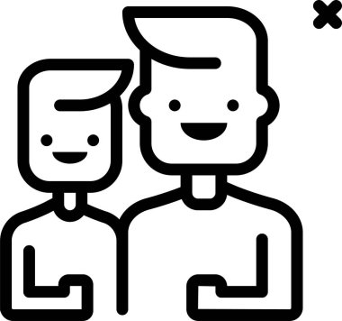 Bir çift. Web simgesi basit illüstrasyon 