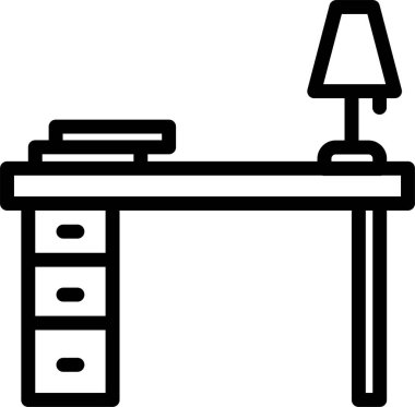 Masa. Web simgesi basit illüstrasyon