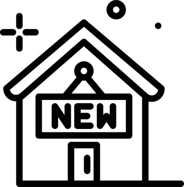 Eve. Web simgesi basit illüstrasyon