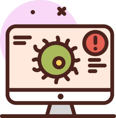 Bilgisayar. Web simgesi basit illüstrasyon