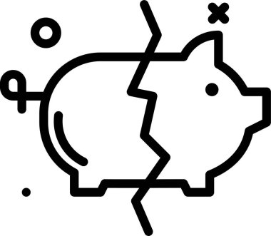 Beyaz arkaplanda izole edilmiş finansal simge ve vektör illüstrasyonu 