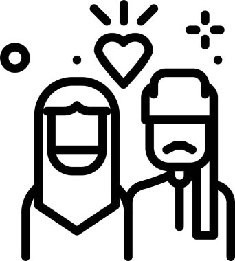 Aşk. Web simgesi vektör illüstrasyonu