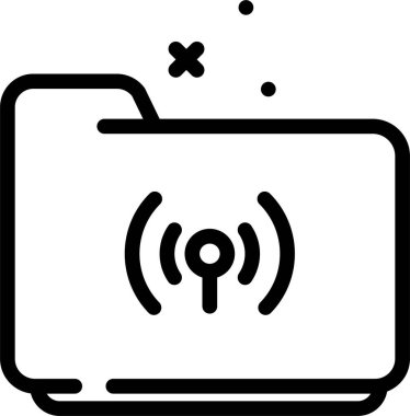 Beyaz arkaplanda izole edilmiş dizin simgesi ve vektör illüstrasyonu 