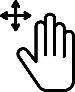 El hareketi simgesi, vektör illüstrasyonu