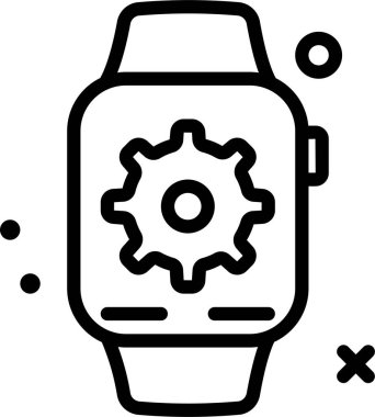 beyaz arkaplanda izole edilmiş saat simgesi ve vektör illüstrasyonu 