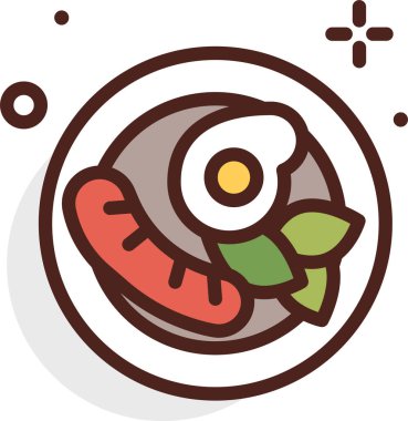 Yemek. Web simgesi basit illüstrasyon  