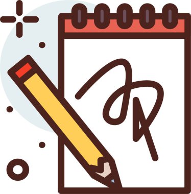 El yazısı. Web simgesi basit illüstrasyon