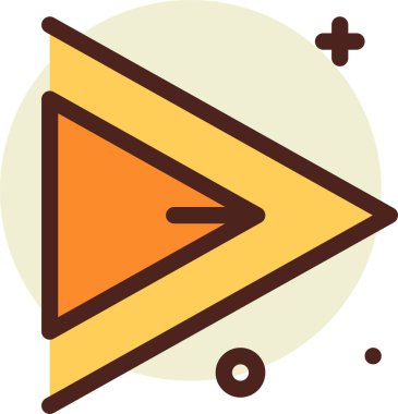 yön web simgesi, basit vektör illüstrasyonu 