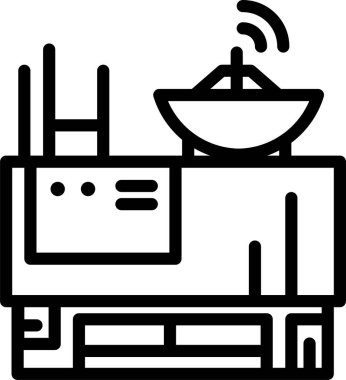 Havaalanı. Web simgesi basit illüstrasyon