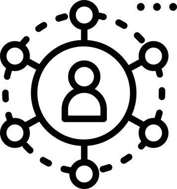 bağlantı ağ simgesi, basit vektör illüstrasyonu