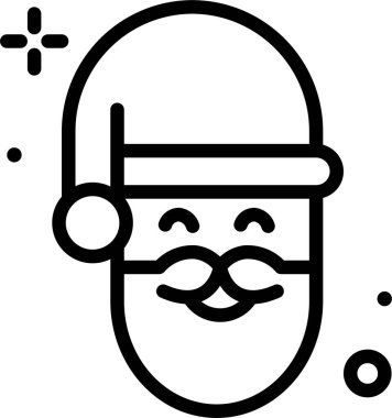 Sakallı gülen yüz, vektör çizimi