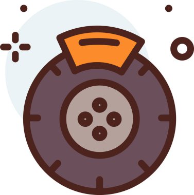 Araba simgesinin vektör illüstrasyonu