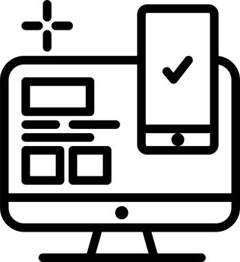 mobil ve pazarlama düz vektör simgesi.