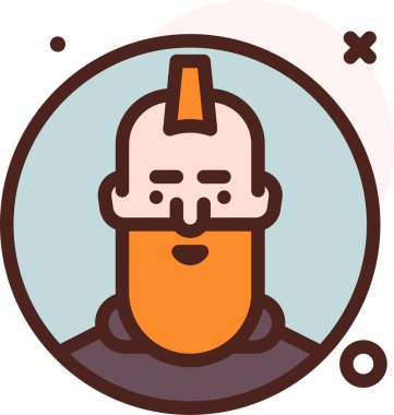 Avatar simgesi, vektör illüstrasyonu