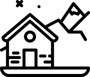 ev simgesi, vektör illüstrasyonu