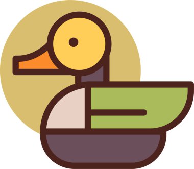 Tek bir çizgi film simgesinin vektör illüstrasyonu