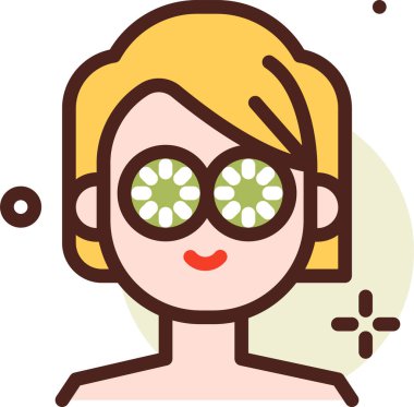 maskeli web simgesi, basit vektör illüstrasyonu beyaz arkaplanda izole edildi