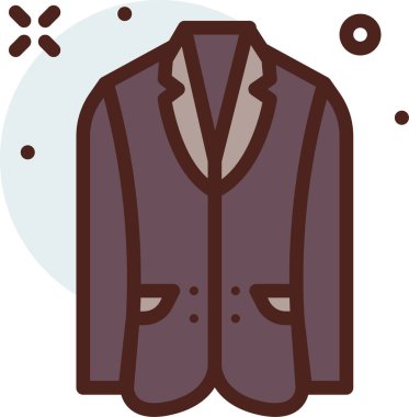 Ceket. Web simgesi basit illüstrasyon