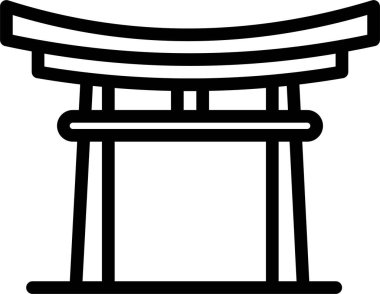 Bir torii simgesinin vektör illüstrasyonu