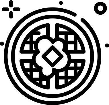 bir labirentin siyah beyaz vektör çizimi