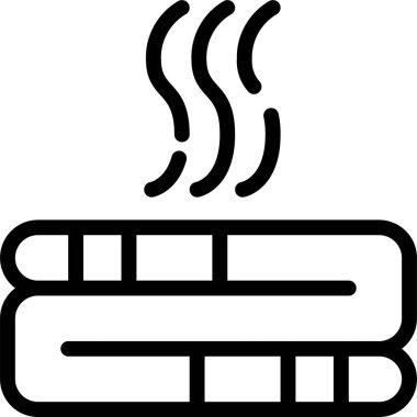 Isıtma. Web simgesi basit illüstrasyon