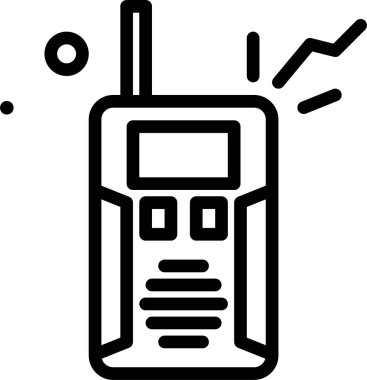 Telsiz sesi. Basit resimleme