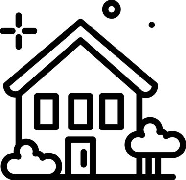 ev simgesi, vektör illüstrasyonu