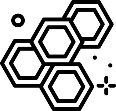 Bal peteği. Web simgesi basit illüstrasyon