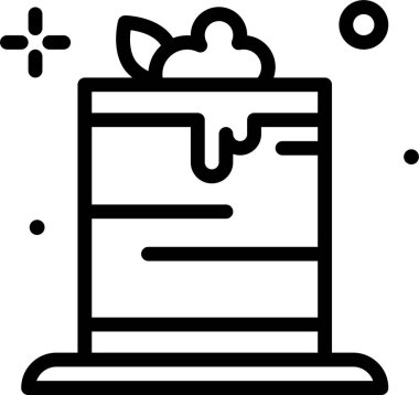 Tatlı kek. Web simgesi basit illüstrasyon 