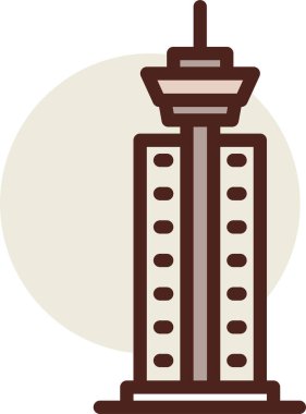 Bina. Web simgesi basit illüstrasyon