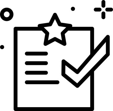 Kontrol listesi. Web simgesi basit illüstrasyon